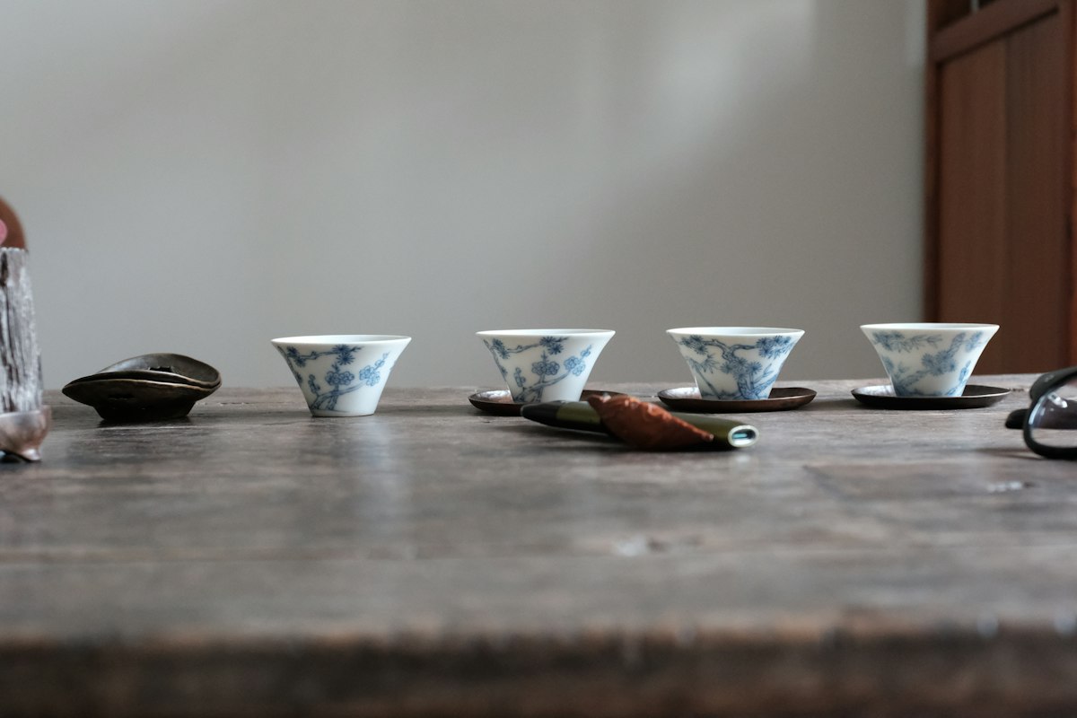 Premium green tea selection